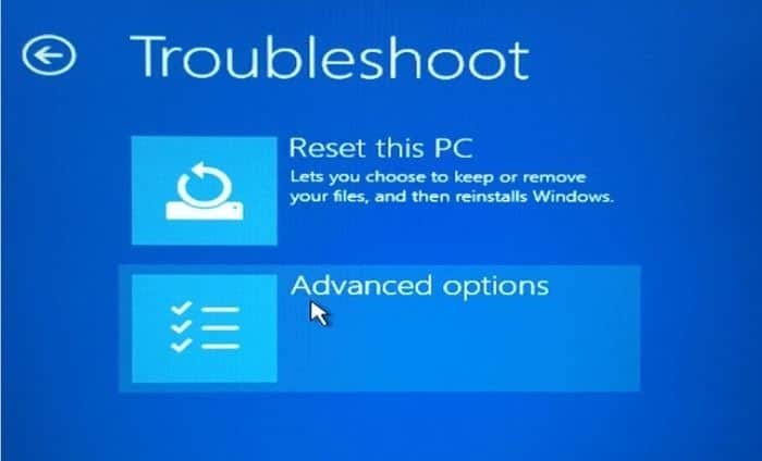 Boot Windows 10 in safe mode when not booting step4