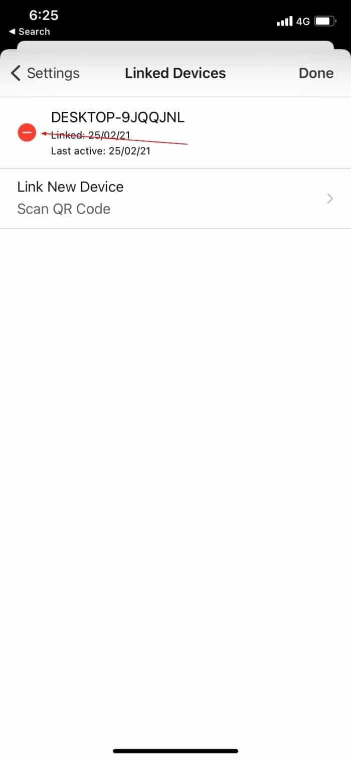 Sign out of signal desktop in Windows 10 and Mac pic4