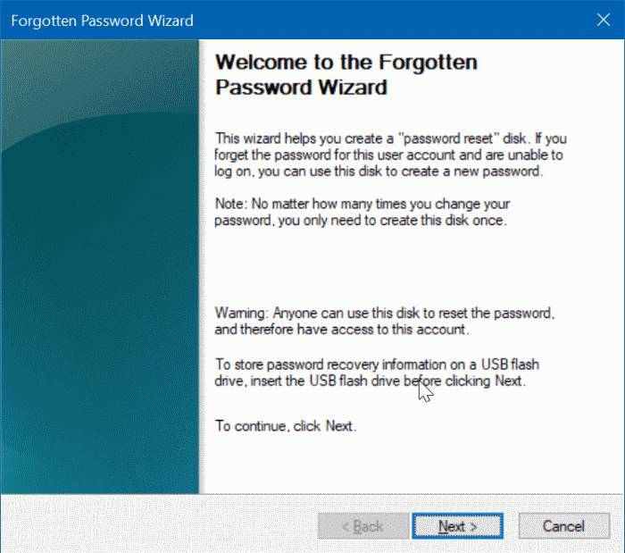 create windows 10 password reset disk on usb pic4