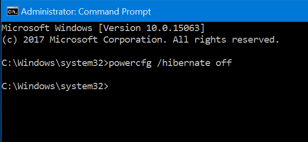 delete hiberfil.sys file in Windows 10 pic7