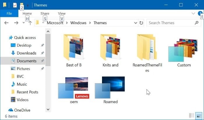 location of themes in Windows 10 pic01