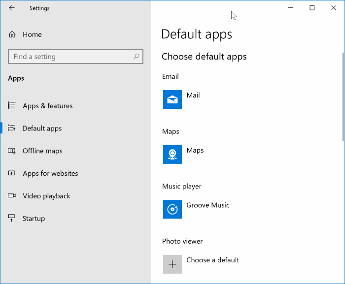 set windows media player as default in Windows 10 pic1