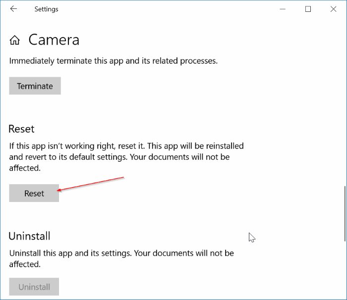we can't find your camera error in Windows 10 pic8